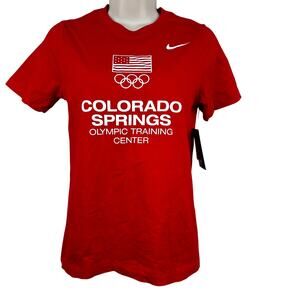 New Nike Boy's Tee Team USA Colorado Springs Olympic Training Center Red Medium